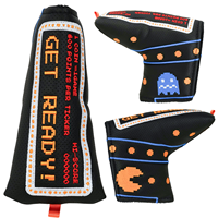 Aksesoris Golf stabilitas tahan lama pelindung kepala stik Putter Blade Golf bordir penutup kepala