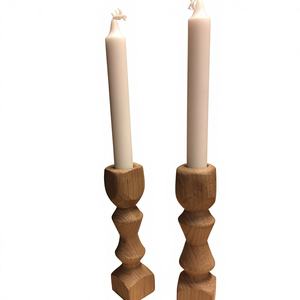 Candelabro de Madera Natural Hecho a Mano de Primera Calidad para Decoración Navideña con Diseño Ecológico, Acabado Liso y Proporciones Equilibradas - Product Image 1