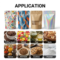 Sachets refermables holographiques anti-odeur personnalisés de 3,5g, 7g, 14g, 28g, en Mylar avec fermeture éclair, pour emballage alimentaire de bonbons gélifiés