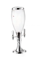 Dispenser Bir 3 L Double Tap, Portable, Plastik Food Grade, Pendingin Es, Berdiri Sendiri untuk Hotel & Bar