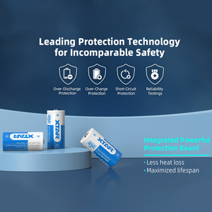 Xtar 850mAh nút Top 3.6V 3.7V Li-ion 16340 có thể sạc lại pin cho fan Đèn pin Led ánh sáng Con trỏ laser - Product Image 4