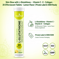 Comprimés effervescents en gros de L-Glutathion avec Vitamine C, Vitamine E et Collagène pour l'éclat de la peau – Nutrition quotidienne