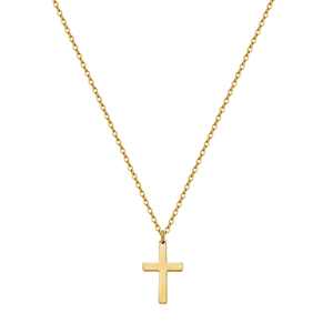 Collar Clásico y Sencillo de Acero Inoxidable con Cruz para Mujer, Colgante Impermeable de Moda para Uso Diario, Joyería para San Valentín o Cumpleaños - Product Image 1