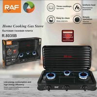 Cuisinière à gaz domestique à trois brûleurs, faible consommation d'énergie, haute efficacité, puissante