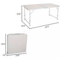 Ensemble de table et chaises pliantes de camping en aluminium Tuoye, table de pique-nique pliable