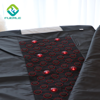 Couverture de sauna infrarouge Fuerle avec prise EU, lumière rouge, pour usage domestique, chauffante, en jade et tourmaline, enveloppement corporel, couverture infrarouge lointain