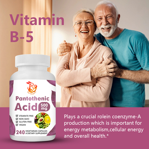 Capsules d'acide pantothénique à marque privée OEM avec supplément de calcium pour la santé des os et la fonction énergétique - Product Image 6