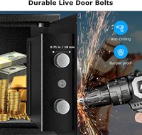 SF005 Safe mit elektronischem Zahlenschloss, Metall-Sicherheitsbox, 9,06x6,69x6,69 Zoll, mechanischer Code für Bargeld, Schmuck, Dokumente