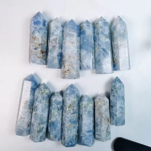 Piedras de celecita azul natural al por mayor, cristales en bruto en forma de torre para decoración del hogar y fabricación de joyas - Product Image 5
