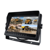 Monitor de Vehículo de 10.1 Pulgadas Resistente al Agua, Montado en el Tablero, con Cámara de Reversa para Camiones, Monitoreo de Visión Trasera