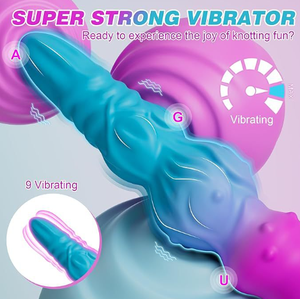 Dildo - Dildo - Dildo Monstre Vibrant Fantaisie - Vibrateur en Silicone avec Affichage LED pour Point G, 9 Vibrations Puissantes, Stimulation Clitoridienne - Product Image 2