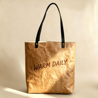 Sac fourre-tout en papier Tyvek lavable, résistant à la décoloration, réutilisable, avec poignées, pour la promotion de marques et les cadeaux de détail