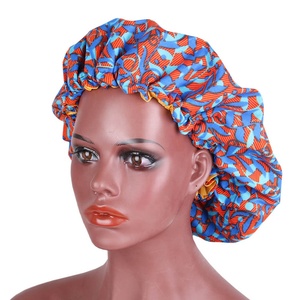 Foulard en <span class=keywords><strong>Satin</strong></span> à Double couche réversible, imprimé cire africaine, doux, personnalisé, Bandana, grand <span class=keywords><strong>Bonnet</strong></span> en soie, Ankara, nouvelle collection 2020 - Product Image 2