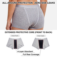 Bóxers Menstruales para Mujer, Personalizados al por Mayor, con 4 Capas Absorbentes a Prueba de Fugas, de Algodón, para el Periodo Menstrual