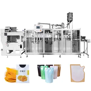 Machine d'emballage de scellés de remplissage de forme de doypack de sacs plats multifonctions horizontaux machine d'emballage de sacs à fermeture éclair pour aliments