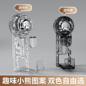 Support mural à ventouse transparent rectangulaire sans perçage pour rangement de cuisine et salle de bain - Product Image 5