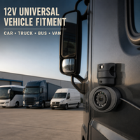 Caméra de recul universelle pour voiture 12V IP68 étanche 1080P avec écran partagé, vision nocturne, pour camion, bus, fourgonnette, grand angle