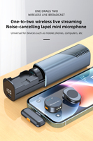 Magnetisches Digitales 2,4G Kabelloses Omnidirektionales Kondensator-Lavaliermikrofon mit LED-Leuchten, Geräuschunterdrückung und Typ-C-Anschluss