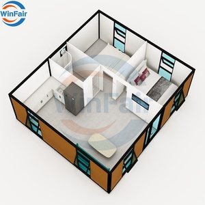 WinFair <span class=keywords><strong>Bungalow</strong></span> Módulo Casa Móvil Precio para Vivir Prefabricado Mini Casa Contenedor Expandible Plegable 20Ft Casas Prefabricadas - Product Image 3