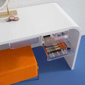 Organisateur de rangement transparent à double couche pour sous <span class=keywords><strong>le</strong></span> bureau, pour crayons et fournitures de bureau cachées - Product Image 4