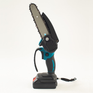 Mini tronçonneuse à poignée supérieure en acier, 6 pouces, sans fil, alimentée par batterie, moteur 58cc/52cc, 2 batteries incluses, pour l'élagage des arbres et le travail du bois - Product Image 2