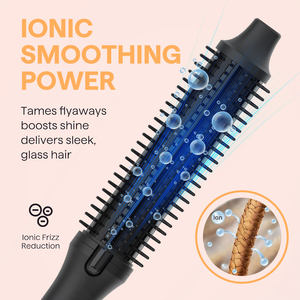 Cepillo Rizador Iónico 3 en 1 con Doble PTC <span class=keywords><strong>de</strong></span> Calentamiento Rápido, Pantalla LCD, 8 Ajustes <span class=keywords><strong>de</strong></span> Calor, Rizador <span class=keywords><strong>de</strong></span> <span class=keywords><strong>Cabello</strong></span> <span class=keywords><strong>de</strong></span> Cerámica <span class=keywords><strong>de</strong></span> Turmalina <span class=keywords><strong>para</strong></span> Viajes - Product Image 2
