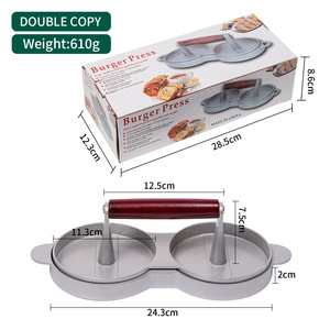 Prensa para <span class=keywords><strong>Hamburguesas</strong></span> Perfecta para <span class=keywords><strong>Hamburguesas</strong></span> <span class=keywords><strong>Gourmet</strong></span> con Grosor Ajustable, Construcción de Aleación de Aluminio y Madera Sólida, Apta para Lavavajillas - Product Image 4