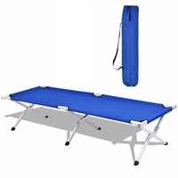 Lit de camping pliable en métal pour adultes, réglable, robuste, personnalisé, vente en gros d'usine