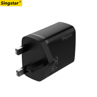 Cargador Tipo C de 25W con Enchufe EU, US, UK, Carga Rápida QC3.0 PD, Cargador de Teléfono Móvil con LED, Adaptador de Corriente USB C, Precio de Fábrica
