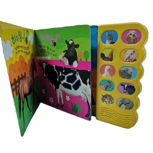 Factory Custom Ten Button Kinderbücher mit Sound modul Educational Sound Book