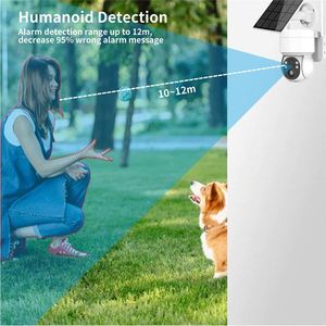 Sistema de Cámara de Seguridad Inteligente para el Hogar, 1080p, 5MP, <span class=keywords><strong>ICSEE</strong></span>, Solar, PIR, Inalámbrica, 360 PTZ, Exterior, 4G, IP, WiFi, Resistente a Impactos, Plástico ABS, Blanca - Product Image 4