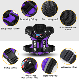 Medium Large Pet Dog Explosion Proof Flush Tactical Chest Back Drawstring Waterproof Anti-Reflective Adjustable Chest Strap - Product Image 3