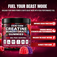Gummies de créatine OEM pour la croissance musculaire, créatine monohydrate, gummies de créatine, pré-entraînement, nutrition sportive, pilules pour la croissance musculaire