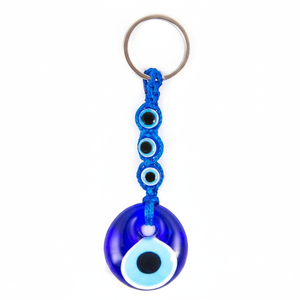 Llavero de Macramé Trenzado con Cuentas de Ojo Turco - Product Image 2