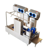 Nouvelle machine industrielle automatique de nettoyage de semelles et de bottes, station d'hygiène pour l'entrée des usines alimentaires