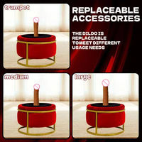 Tabouret de stimulation BDSM de luxe avec contrôleur de vitesse réglable et accessoires interchangeables pour l'entraînement des adultes