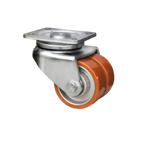 CASCOO agv Doppel räder Aluminium Core 3 Zoll braun pu Lenk rolle - Product Image 1