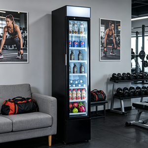 Réfrigérateur commercial à grande capacité personnalisé de 105 L avec compresseur, pour supermarchés et restaurants, populaire en vente, avec porte vitrée - Product Image 1