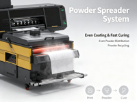 Imprimante DTF à 2 têtes avec distributeur de poudre standard, machine d'impression directe sur film pour t-shirts et vêtements