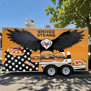 Camionnette de vente ambulante personnalisable pour glaces, hot-dogs, jus et autres produits alimentaires, avec cuisine intégrée et conteneur de concession. - Product Image 4