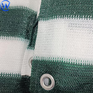 グレーデューティマルチカラーシェードネットグリーンとホワイトナイロンストライプサンシェードネット10X10 - Product Image 2