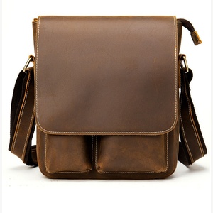 Luxury Men's Messenger Shoulder Crossbody Bags Full Grain Genuine Leather - Product Image 1