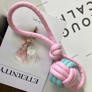 ของเล่นสุนัขรักษาลูกบอลเชือกกัญชาแบบโต้ตอบลูกยางรั่วสําหรับสุนัขขนาดเล็กเคี้ยวกัดทนของเล่นสัตว์เลี้ยงทําความสะอาดฟัน - Product Image 6