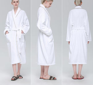 Vente en gros de peignoirs grande taille en coton Robe de chambre <span class=keywords><strong>pour</strong></span> hommes Peignoir de bain blanc avec logo personnalisé Peignoir <span class=keywords><strong>pour</strong></span> hôtel de luxe - Product Image 6