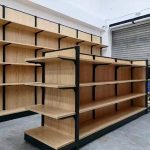 Giá Thấp Hơn Fashional Design Light Duty Cửa Hàng Bán Lẻ Kệ Trưng Bày Bằng Gỗ Gondola Cho Thiết Bị Siêu Thị Tùy Chỉnh - Product Image 2