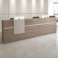 Comptoir de réception minimaliste et moderne pour entreprise, centre de formation, bureau de travail, ou comptoir de service pour magasin
