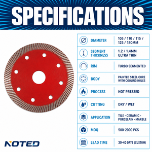 <span class=keywords><strong>Disque</strong></span> diamanté ultra-mince OEM pour grossistes, idéal pour la découpe de granit, travertin et pierre calcaire – Lame pour maçonnerie et travaux en atelier - Product Image 1