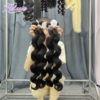 Penjual Grosir Rambut India Mentah Double Drawn 100% Kutikula Tersusun Rapi, Rambut Manusia Mentah Donor Body Wave, Bundel Rambut Mentah