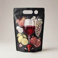 Pochettes Doypack à haute barrière aseptique avec robinet pour jus de pomme, vin rouge et autres liquides, alternative aux sacs en boîte
