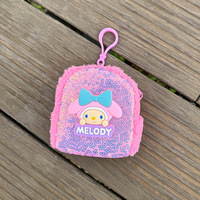 Série porte-clés pendentif petit livre rouge avec porte-monnaie dessin animé coloré sac à paillettes en gros